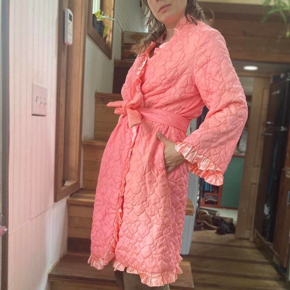 Intimates & Sleepwear Fluffy Pink Vintage 5s Bathrobe Housecoat